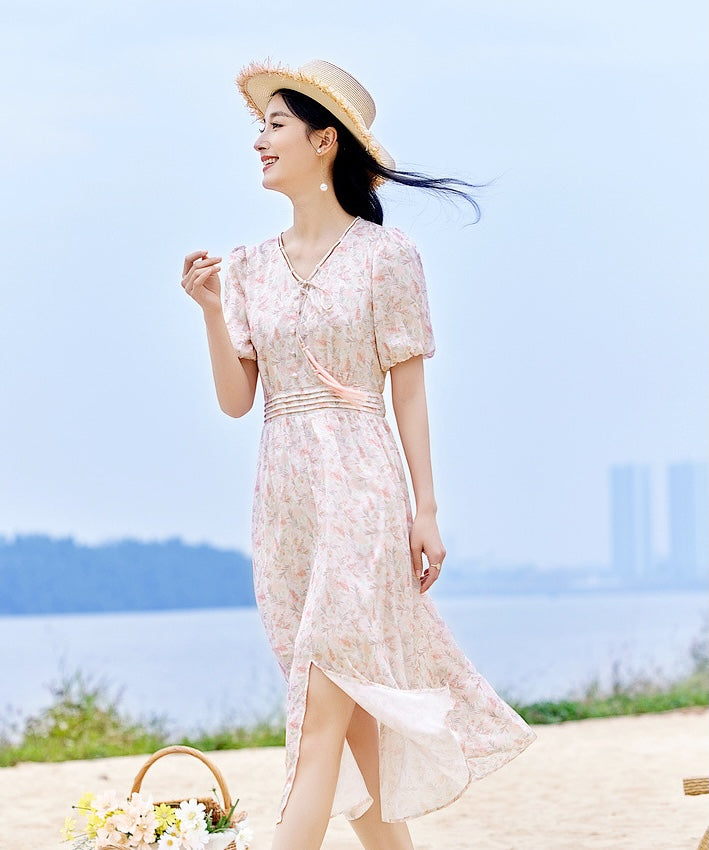 Sandie Oriental Inspired Pink Dress