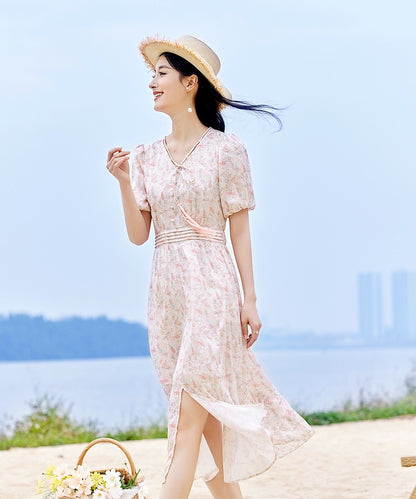 Sandie Oriental Inspired Pink Dress