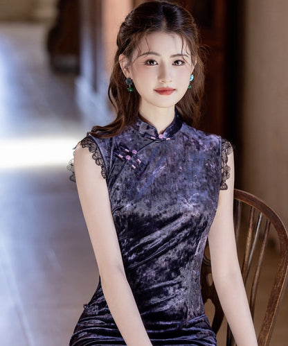 Xixi's Romance Purple Cheongsam