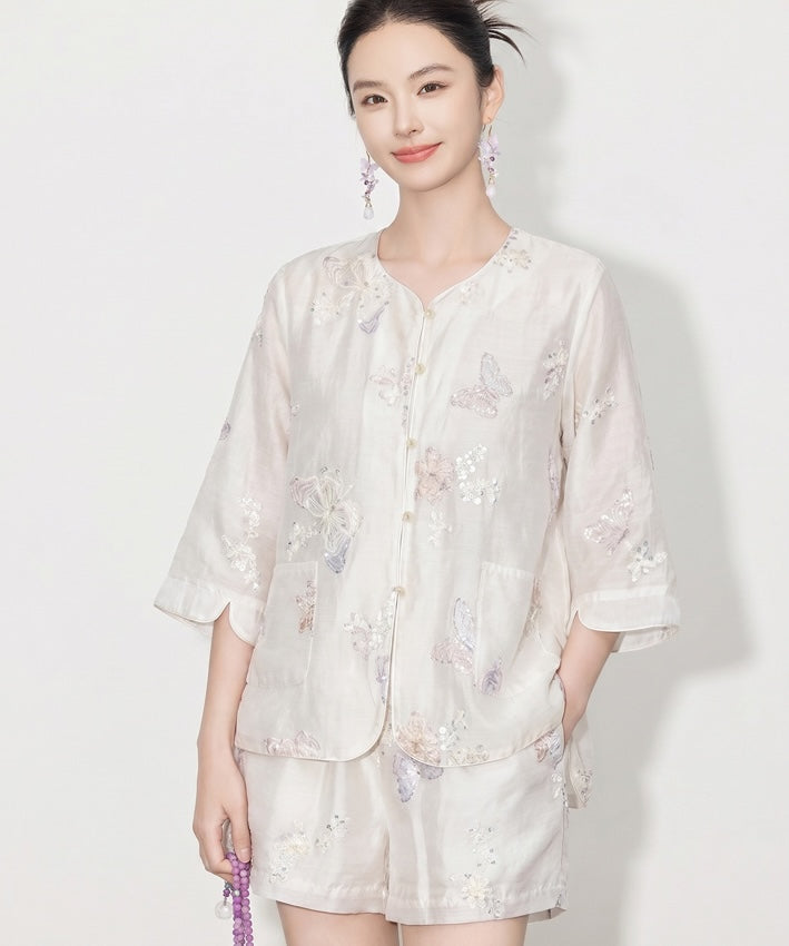 Ensemble cheongsam Serena Pearl