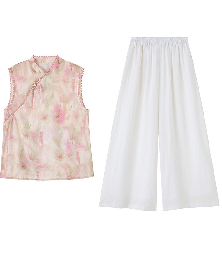 Ensemble Cheongsam Lunaria Petal Mist