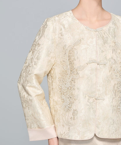 Ivory Bloom Embroidered Top Jacket