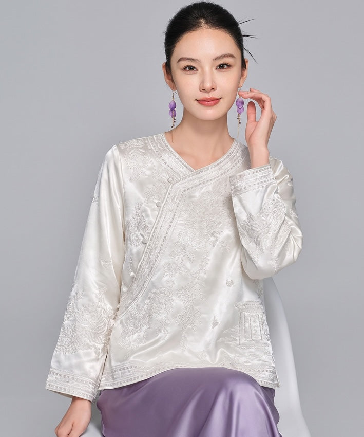 Top orientale in seta Sage Harmony