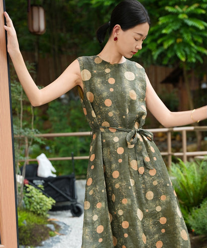 Olive Dusk Polka Dress