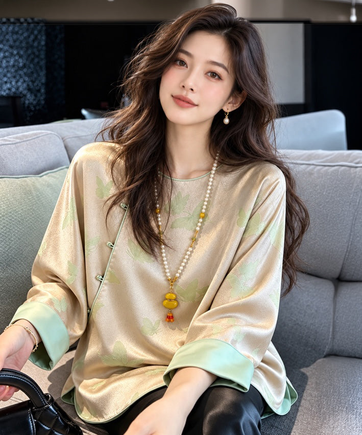 Butterfly Sage Silk Blend Blouse