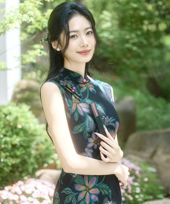 Noir Fleur Cheongsam