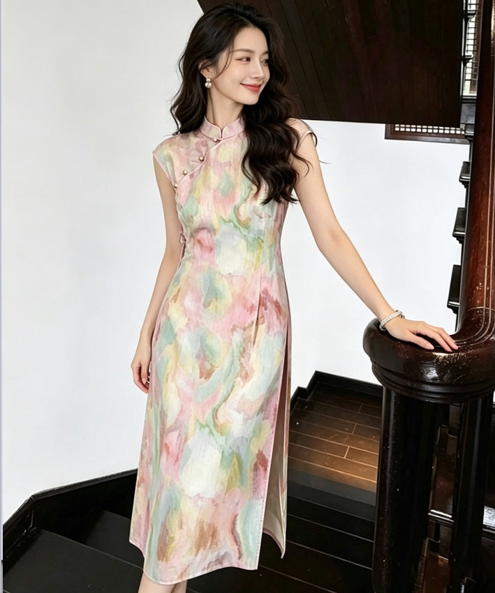 Mariposa Watercolor Cheongsam