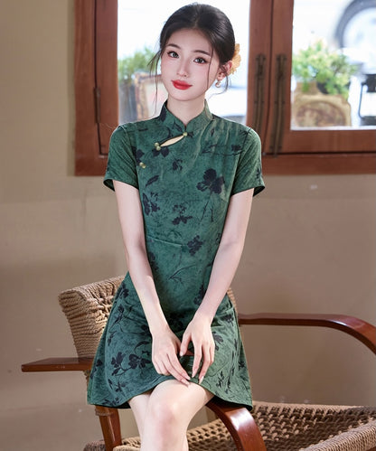 Maple Botanical Mini Cheongsam
