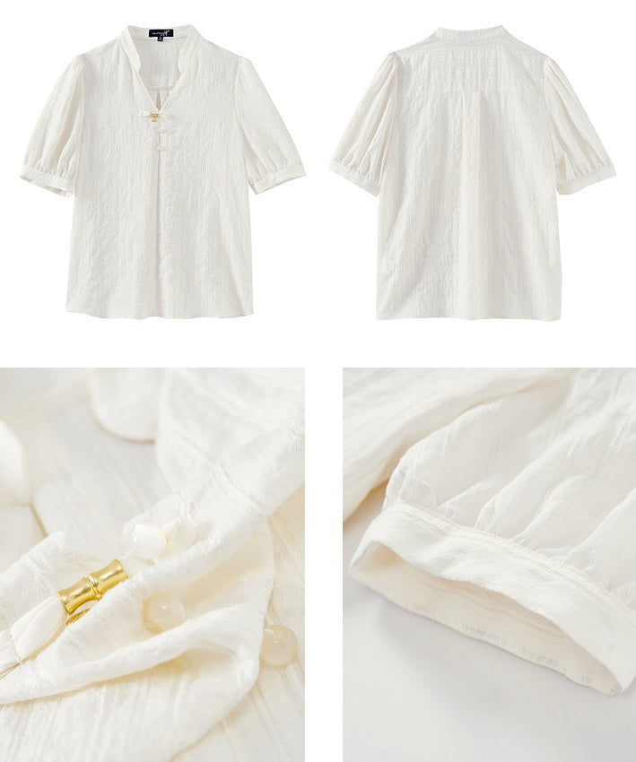 Pearl Petal Cheongsam Top