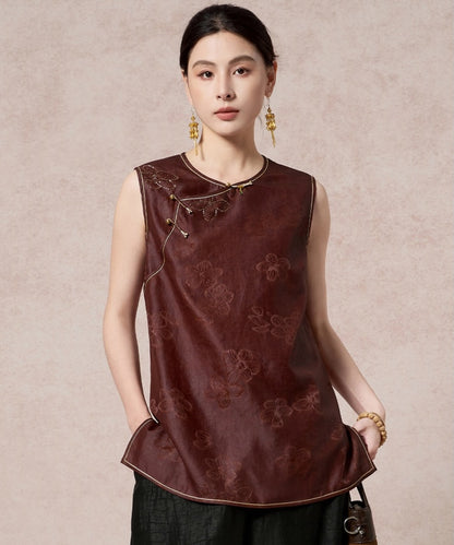 Chestnut Whisper Cheongsam Top