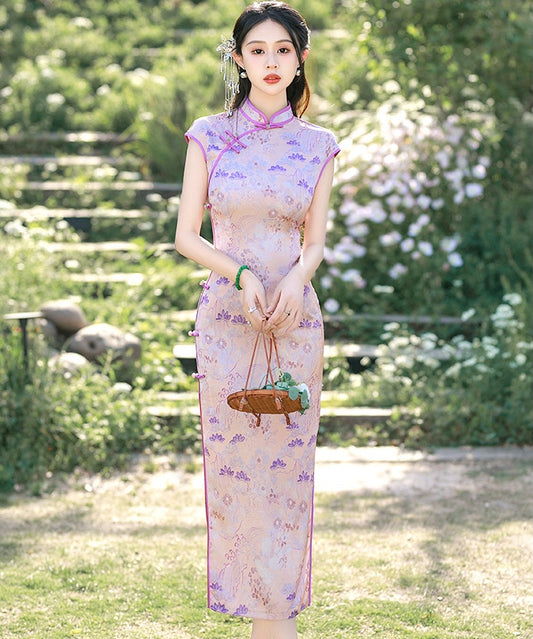 Qiqi's Purple Cheongsam