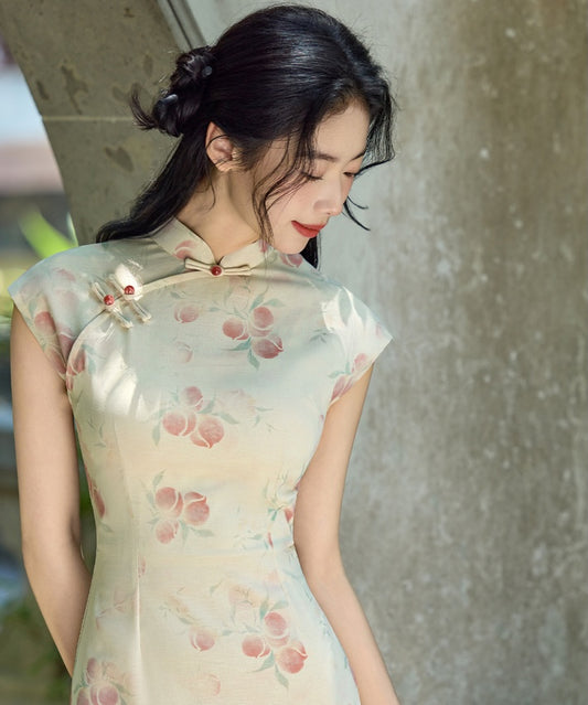 Peach Porcelain Cheongsam