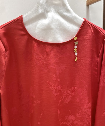 Fortune Red Cheongsam Blouse