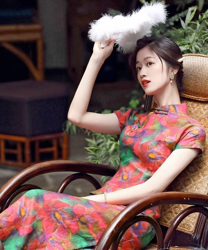 Jade and Garden Qipao