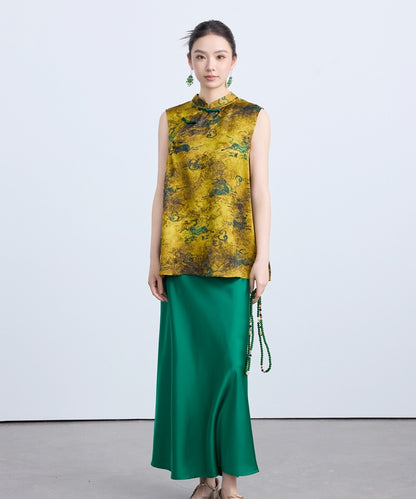 Yu Fei's Cheongsam Vest Top and Jade Skirt