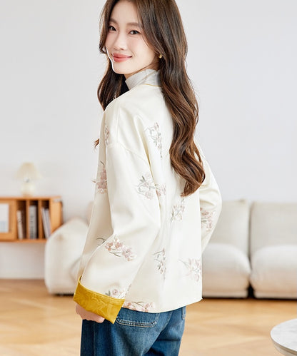 Ivory Gold Reversible Cheongsam Jacket