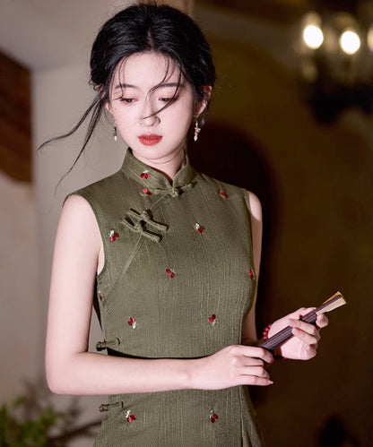 Cherry Olive Cheongsam