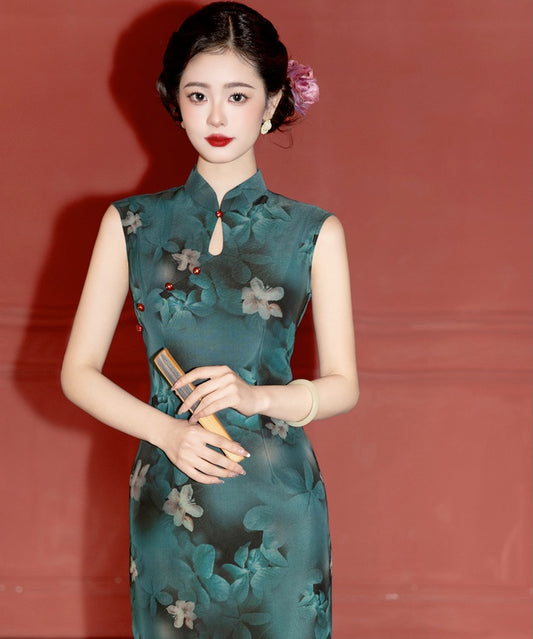 Emerald Peony Heirloom Cheongsam