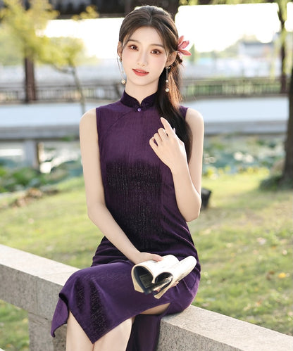 Mixue Velvety Maxi Cheongsam