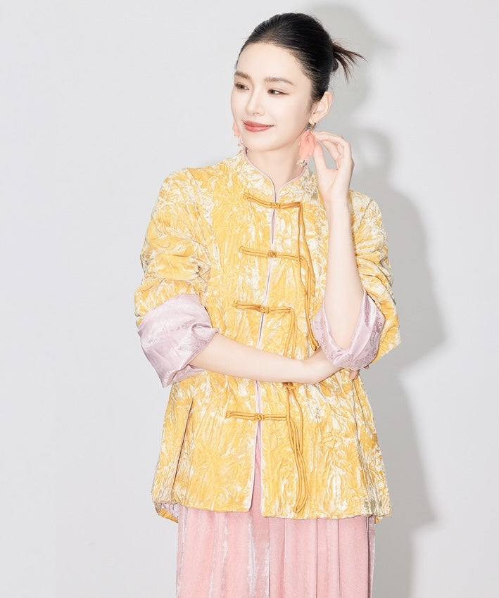 Golden Peony Cheongsam Jacket