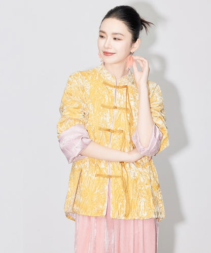 Golden Peony Cheongsam Jacket