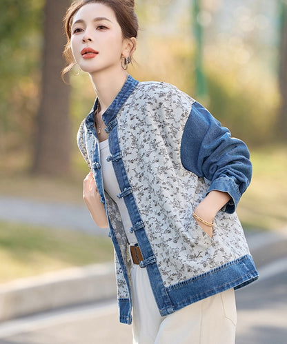 Indigo Garden Cheongsam Jacket