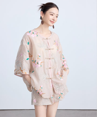 Elsette Blossom Cheongsam Top Shorts Set