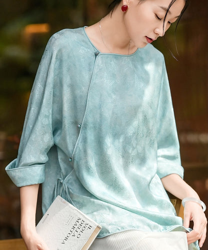Soft Verdure Silk Cheongsam Top