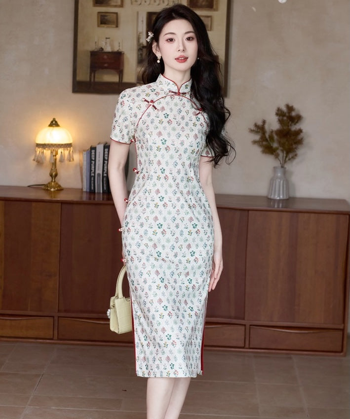 Spring Garden Ivory Cheongsam