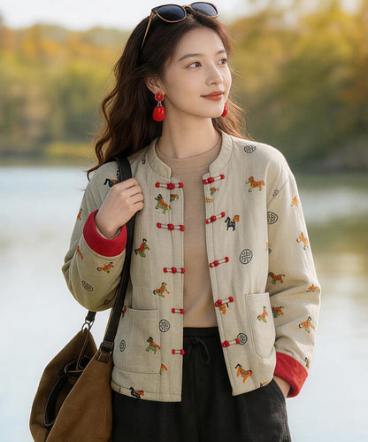 Lucky Horse Padded Cheongsam Jacket