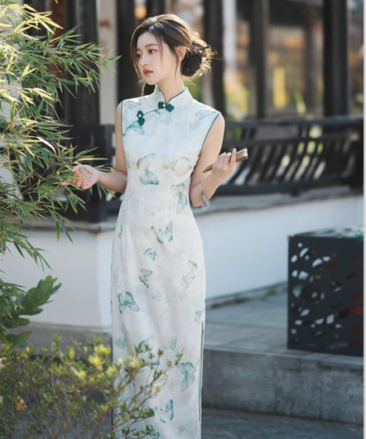 Evia Sleeveless Maxi Cheongsam