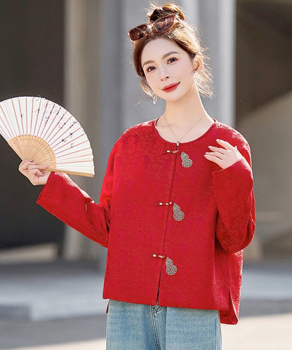 Red Peony Cheongsam Jacket