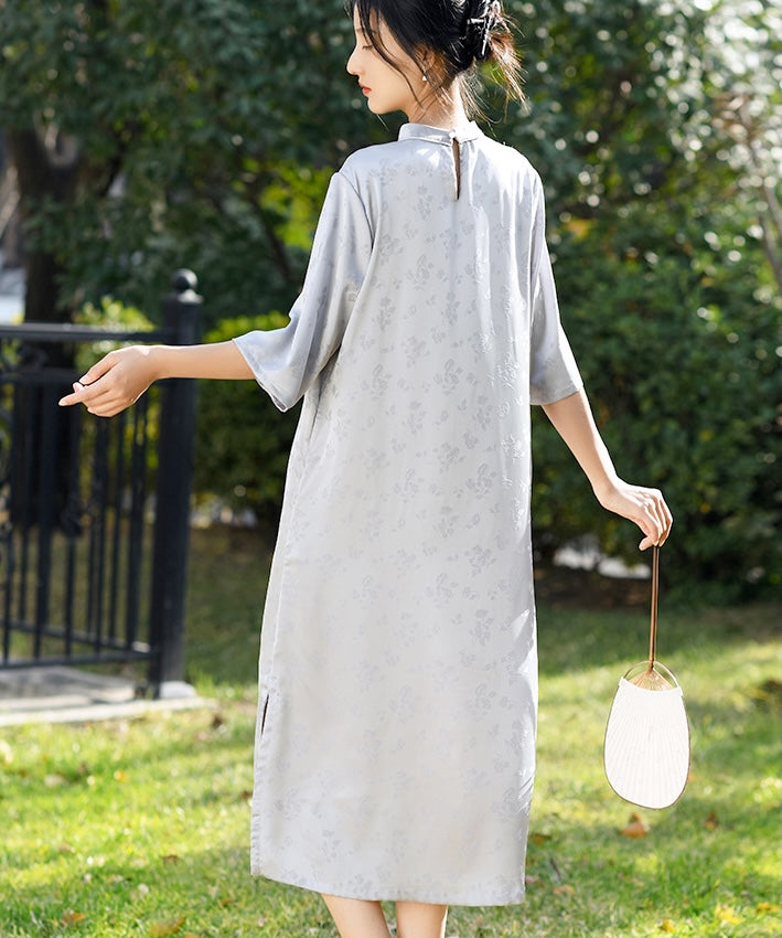 Cloud Whisper Cheongsam Dress