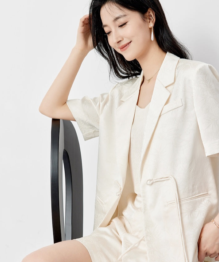 Silk Road Oriental Blazer + Shorts Set