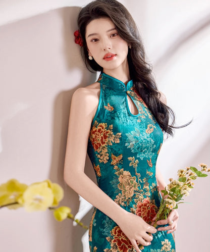 Emerald Peony Cheongsam
