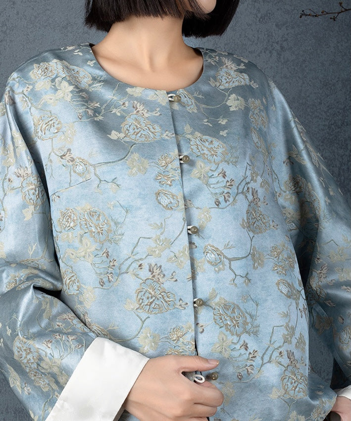 Frosted Magnolia Brocade Jacket