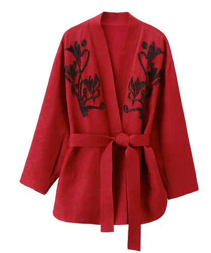 Anya Crimson Wrap Jacket