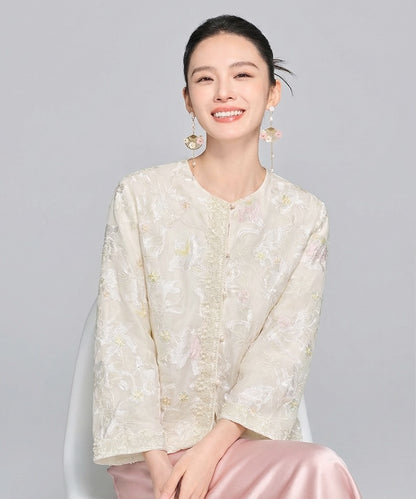 Golden Bloom Lace Cheongsam Jacket
