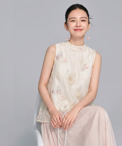 Butterfly Veil Modern Oriental Top + Pants Set