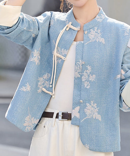 Blue Magnolia Cheongsam Jacket