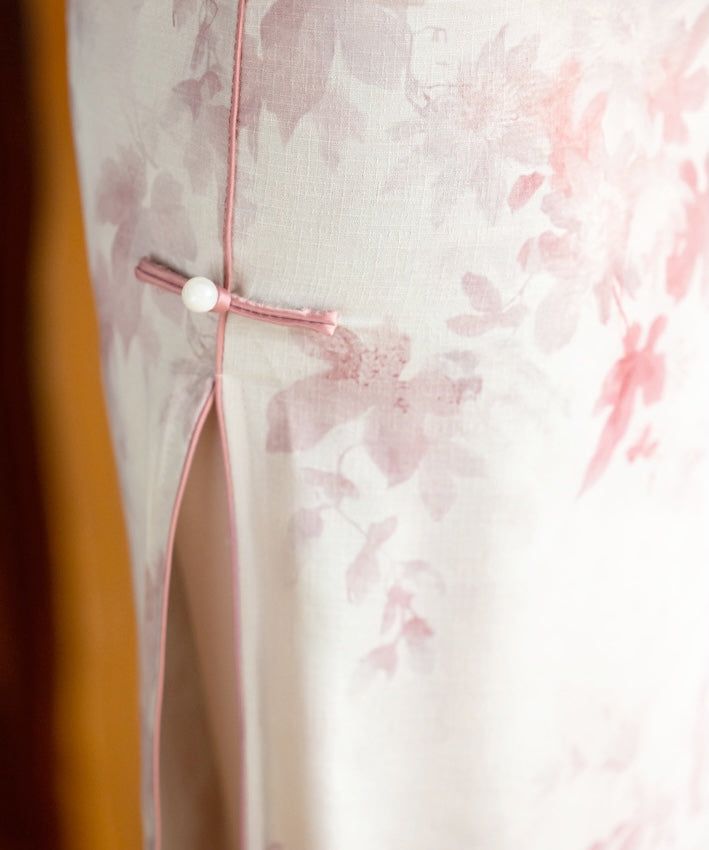 Pearl and Pink Blossom Cheongsam