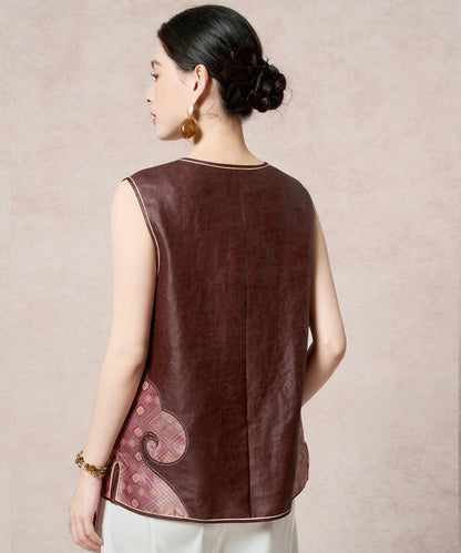 Cinnamon Arc Silk Cheongsam Top