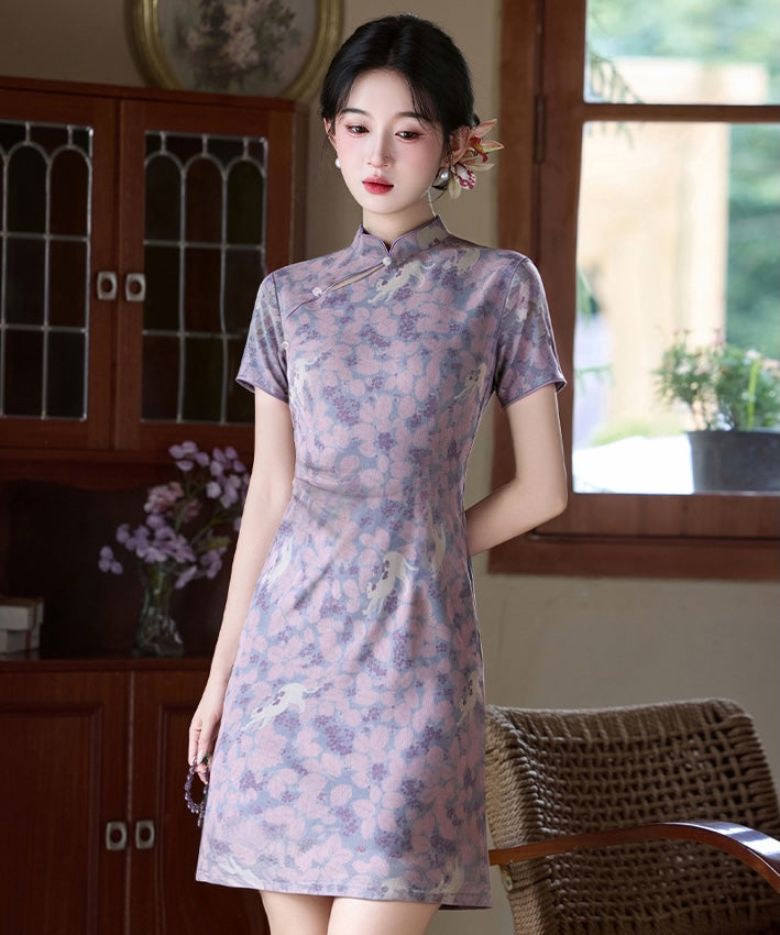 Midnight Peony Cheongsam