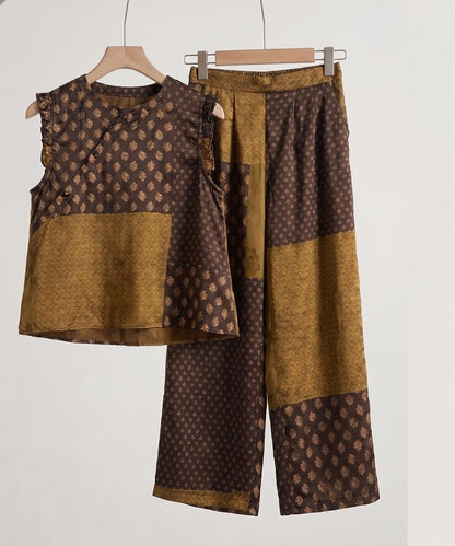 Mosaic Reverie Cheongsam Top & Pants Set