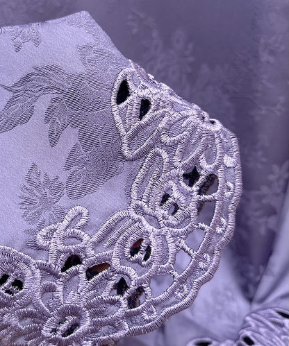 Lavender Bloom Jacquard Top