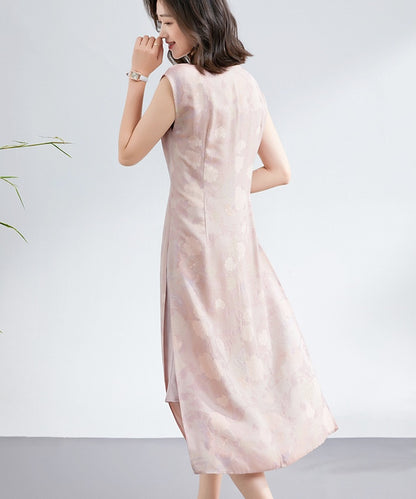 Shuya's Pink Cheongsam Silk Dress