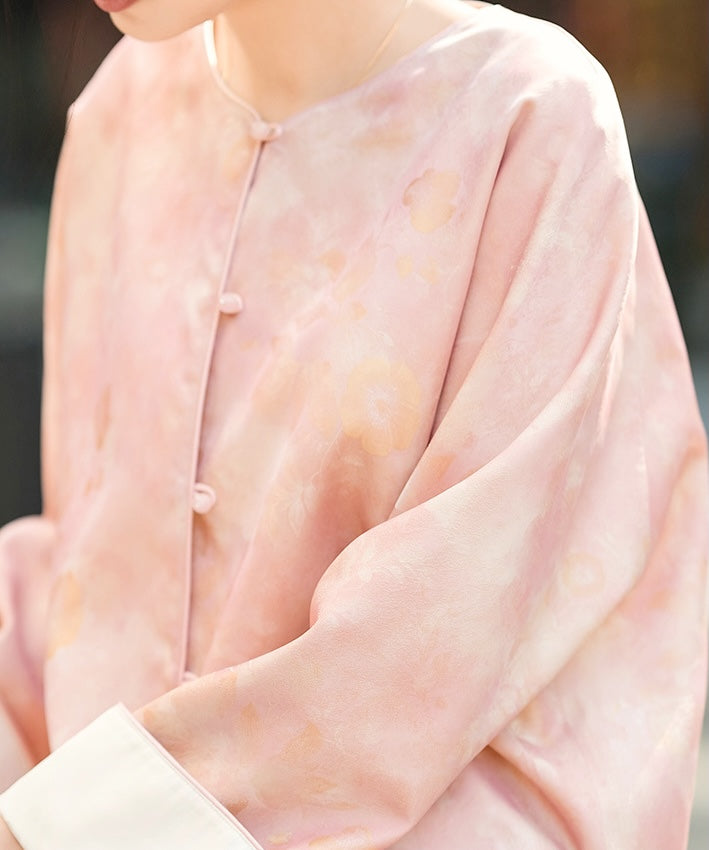 Blush Veil Cheongsam Top Jacket