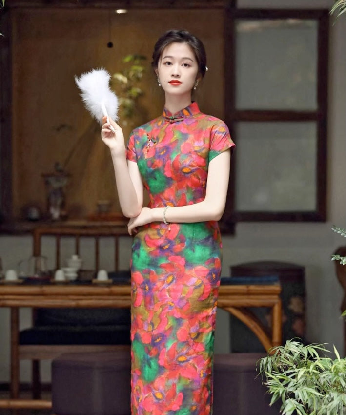 Jade and Garden Qipao
