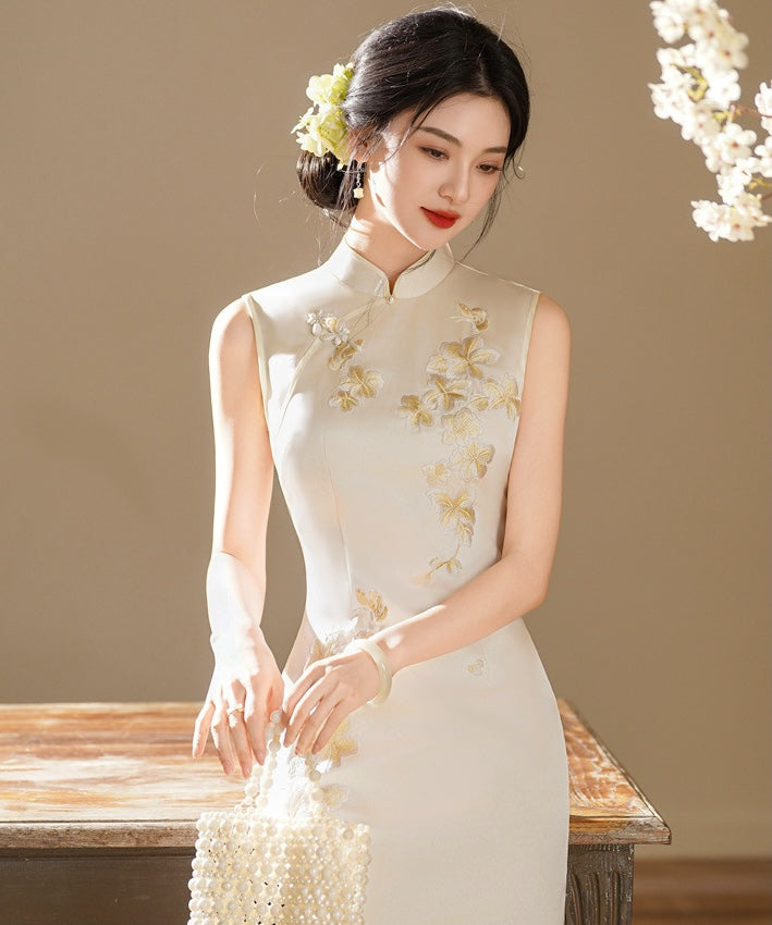 Golden Magnolia Cheongsam