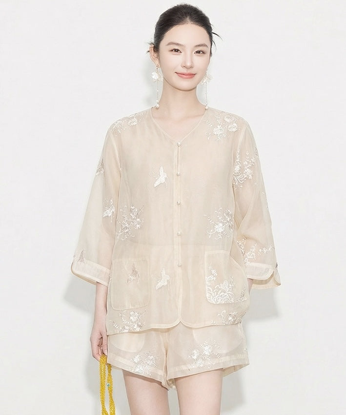 Ensemble cheongsam Serena Pearl